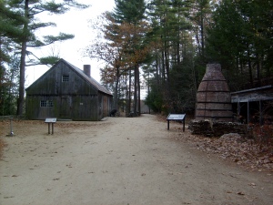 Approaching the exterior of the Pottery and Kiln.